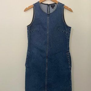 J Crew Denim Shift Dress With Pockets Sz 0